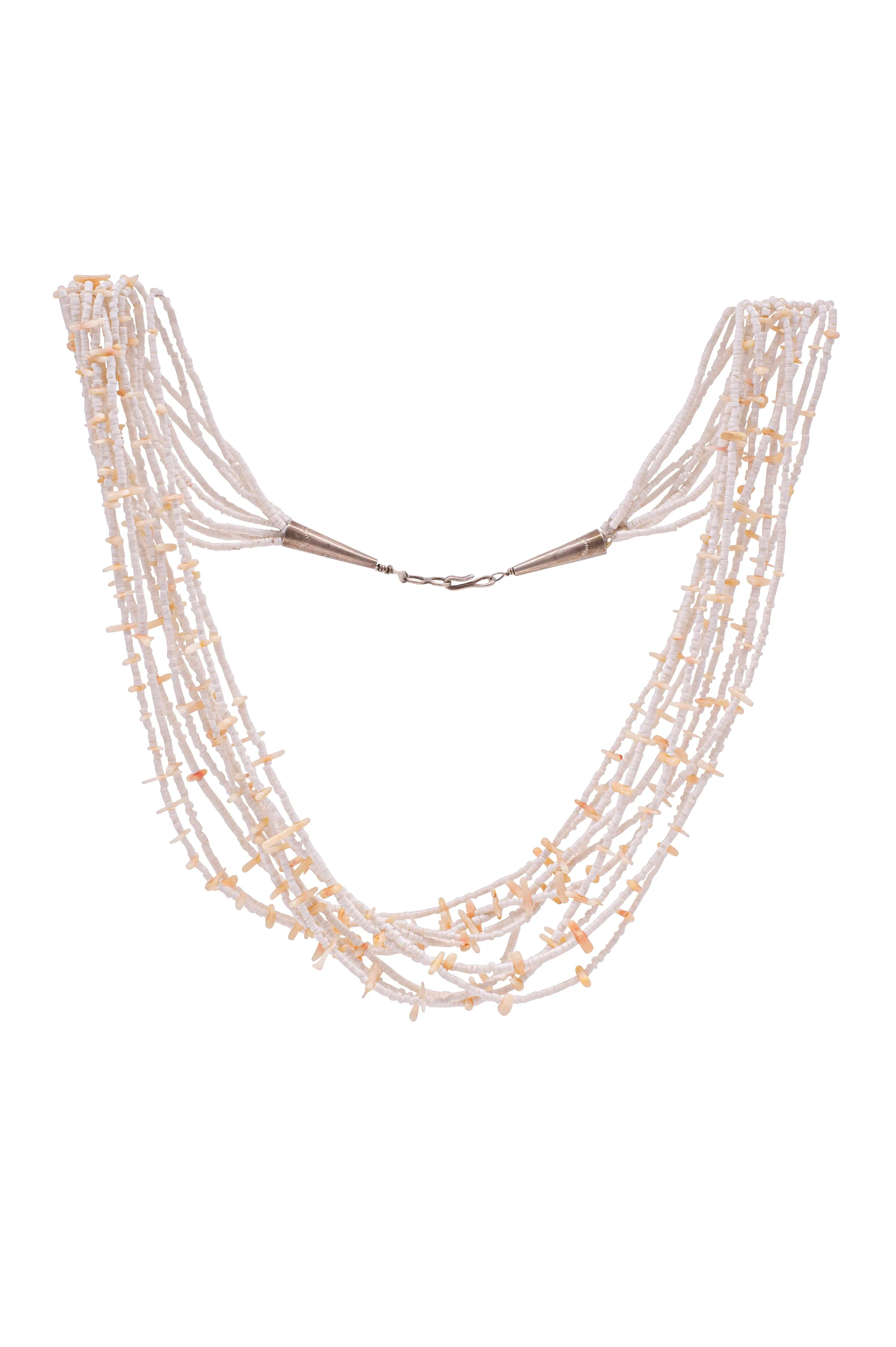 White Shell Beaded Necklace | Artisan Handmade
