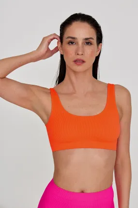 Wide strap ribbed top