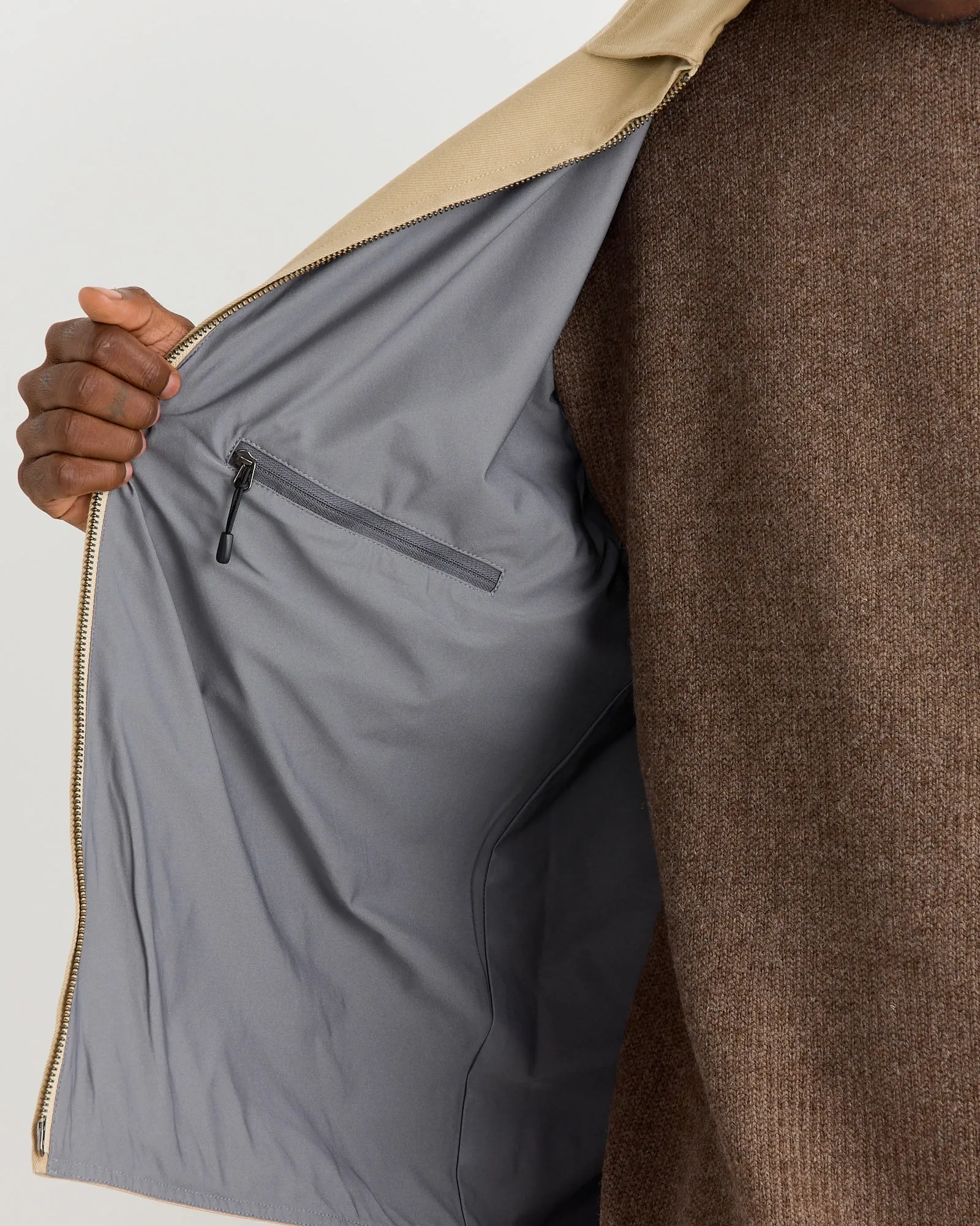 Windstopper Chino Crew Jacket in Khaki
