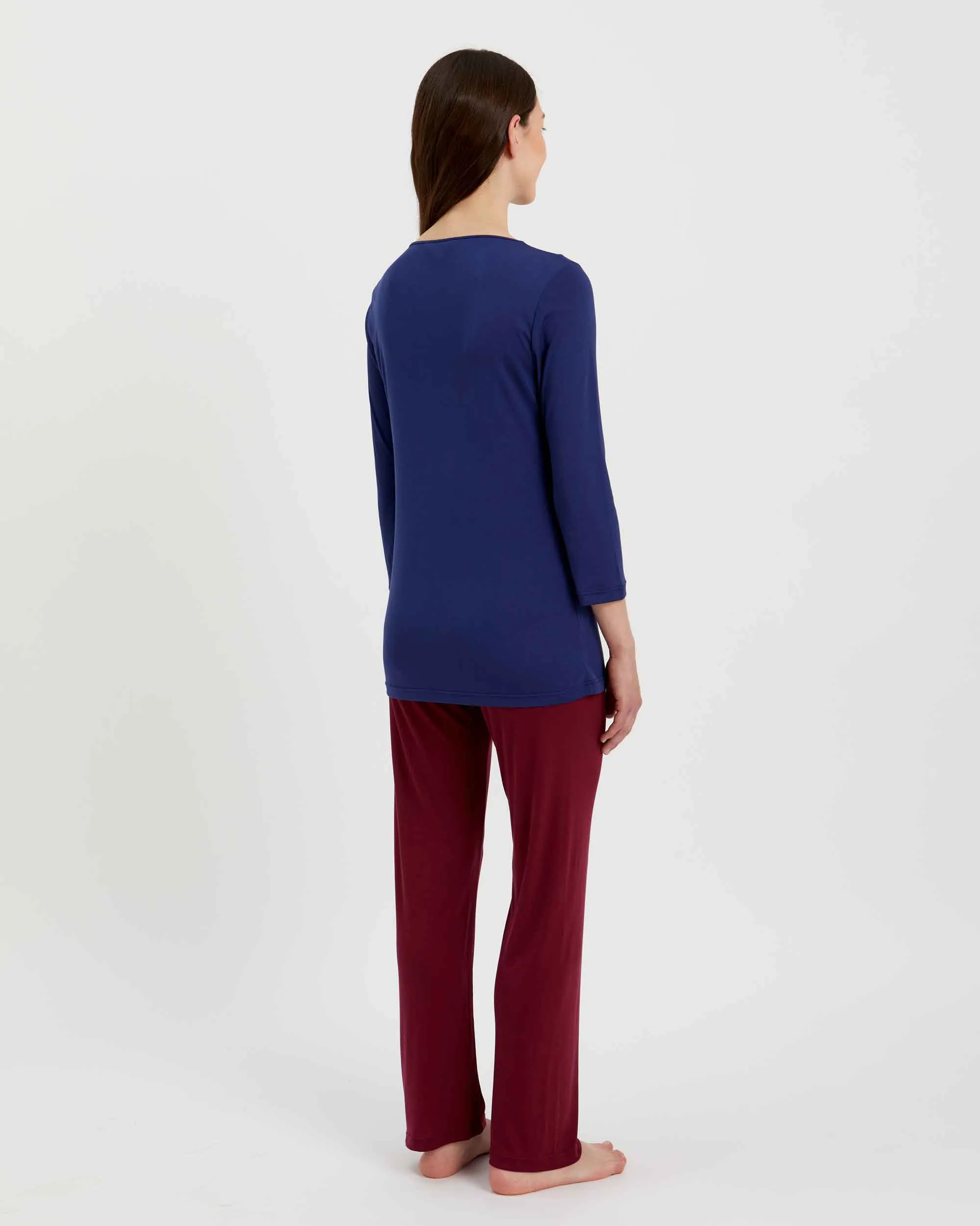 Women's Lyocell Lounge Trouser - Berry